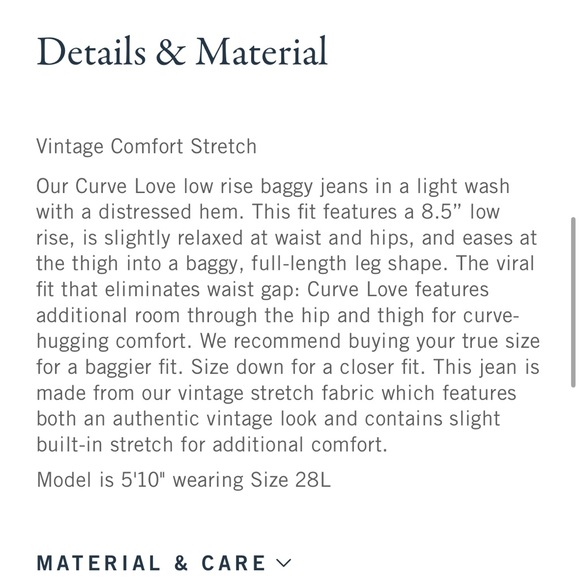 Abercrombie & Fitch Curve Love Low Rise Baggy Jeans - Picture 14 of 14